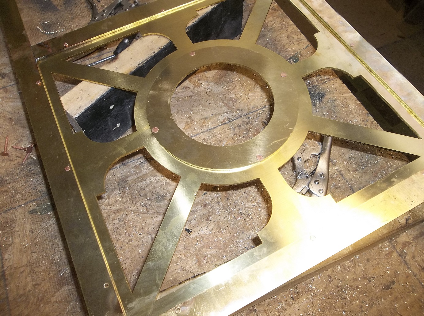 Brass decorative panel