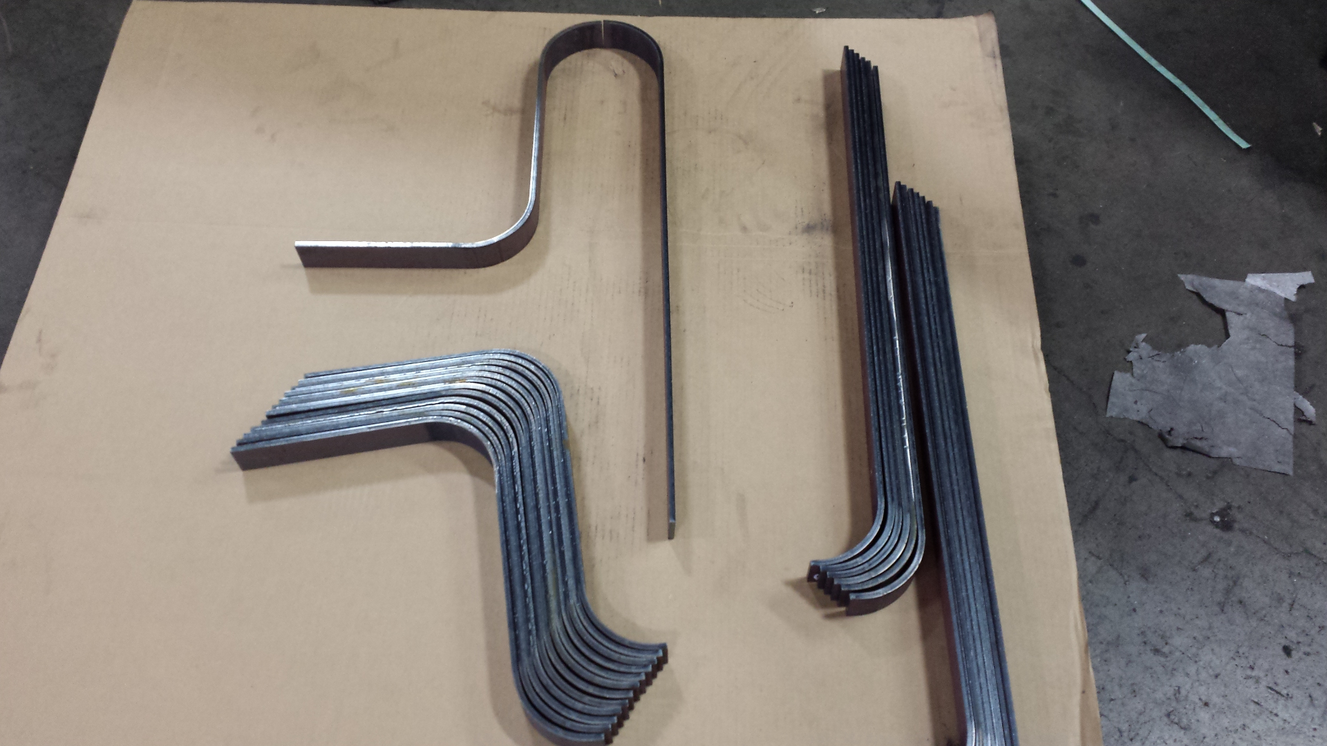 Bump formed curved parts