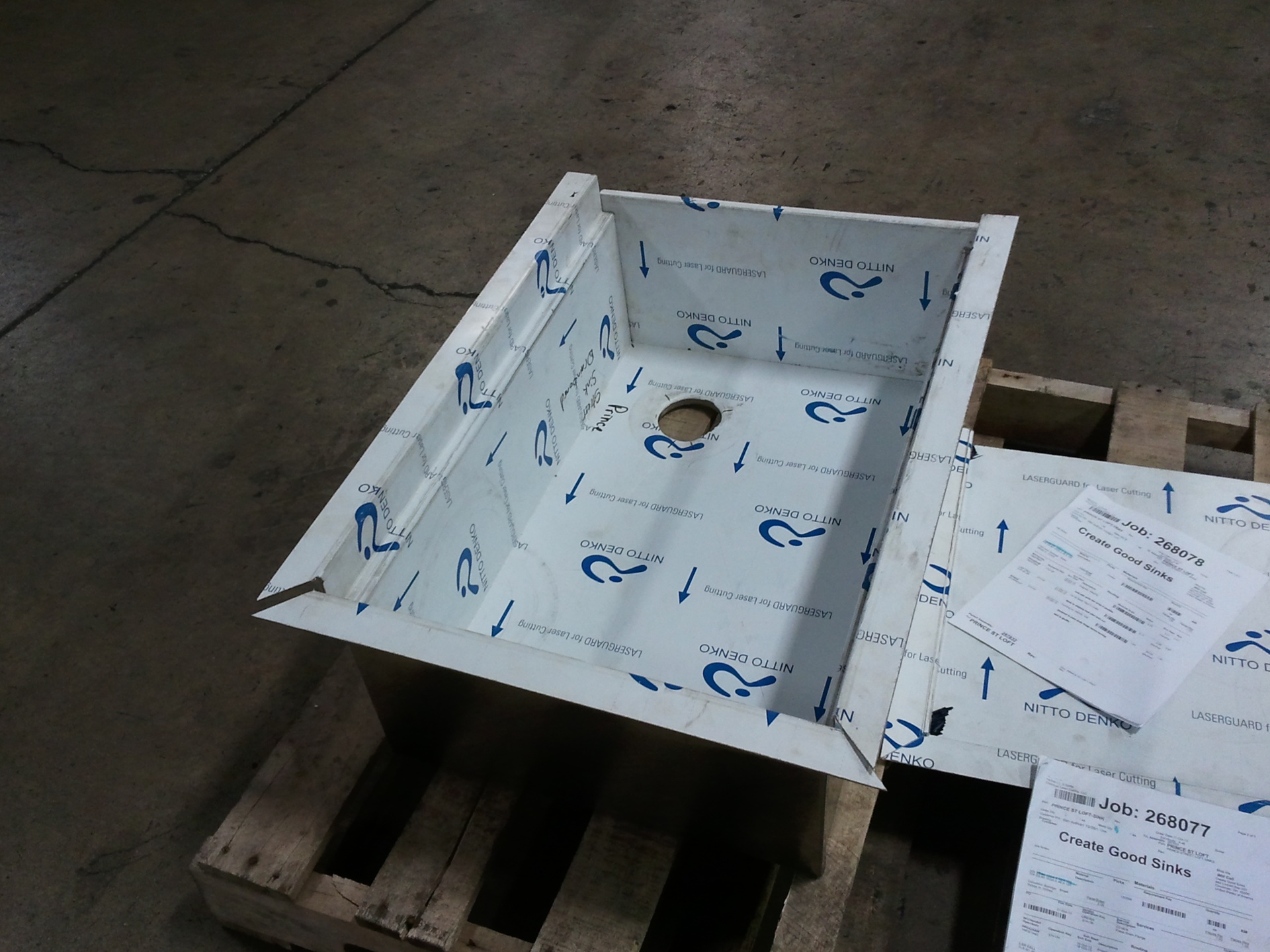 Custom stainless steel sink
