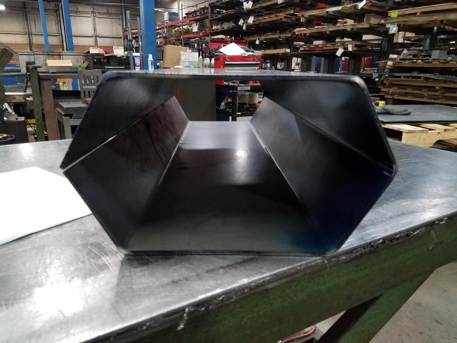 Hexagonal formed hopper