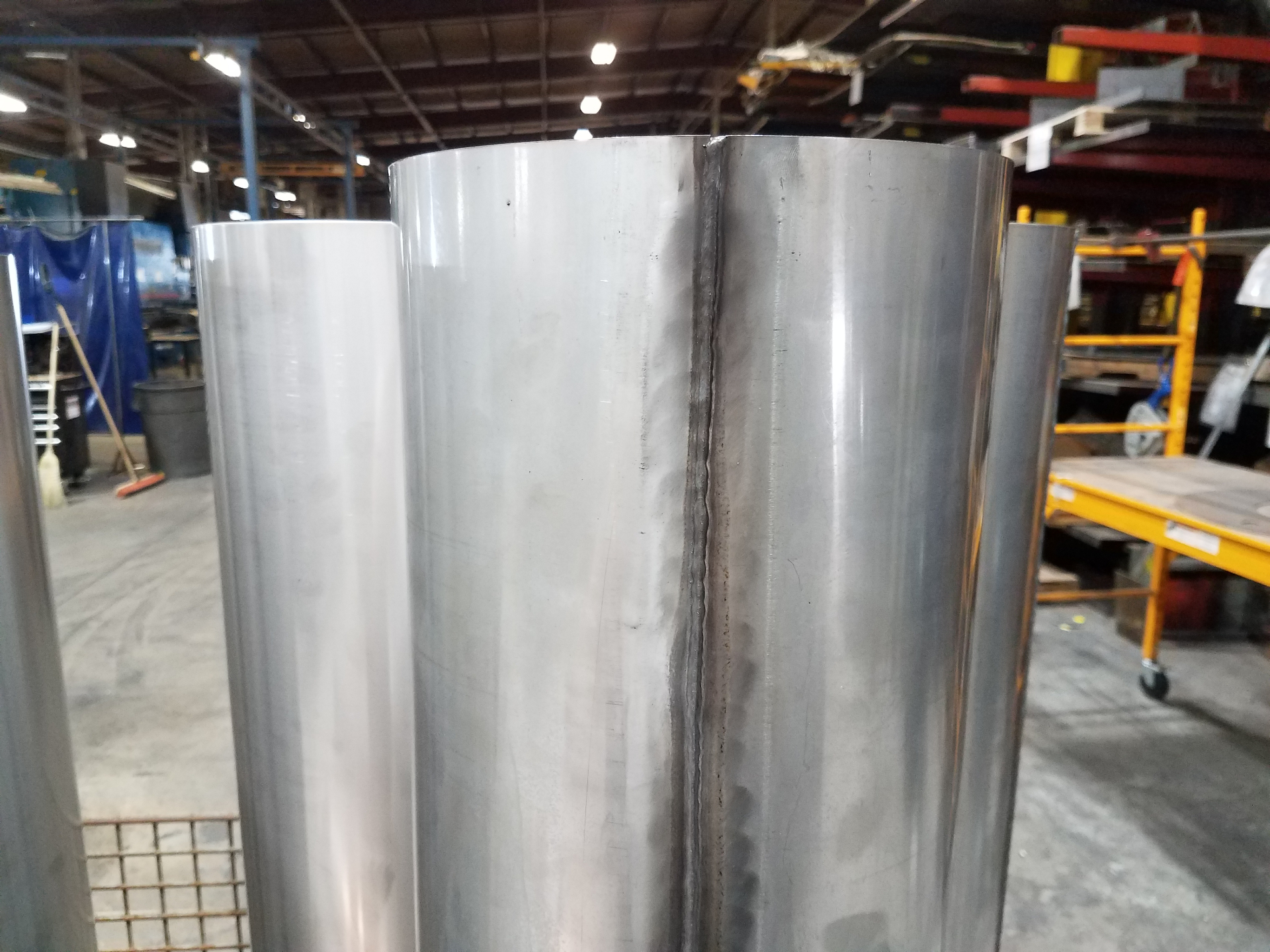 Large rolled tank sections