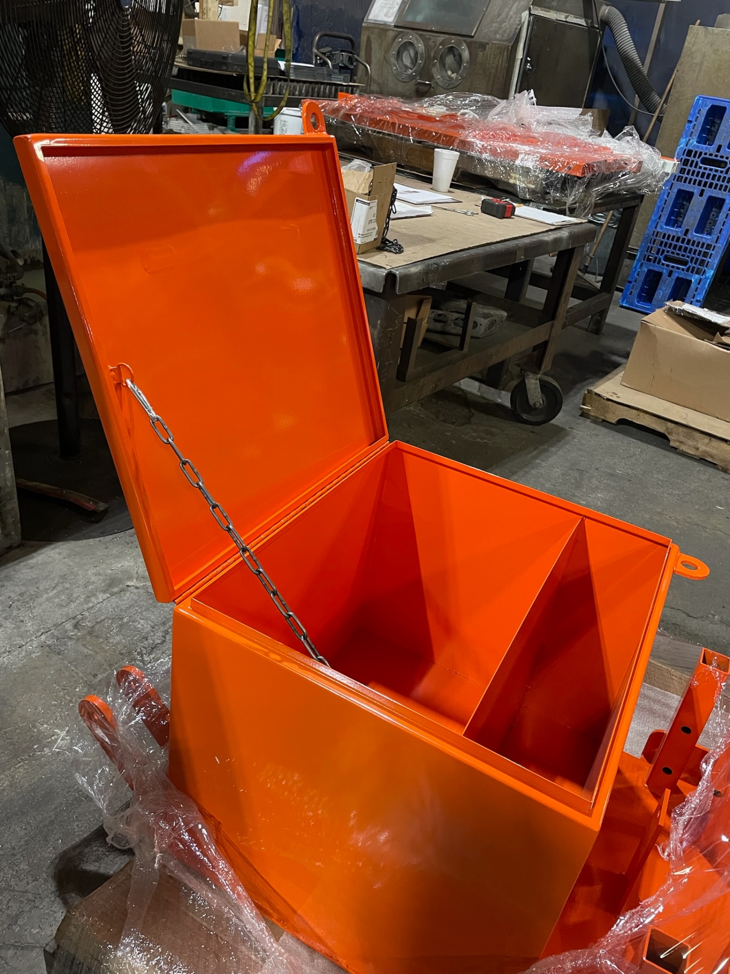 Orange storage box assembly