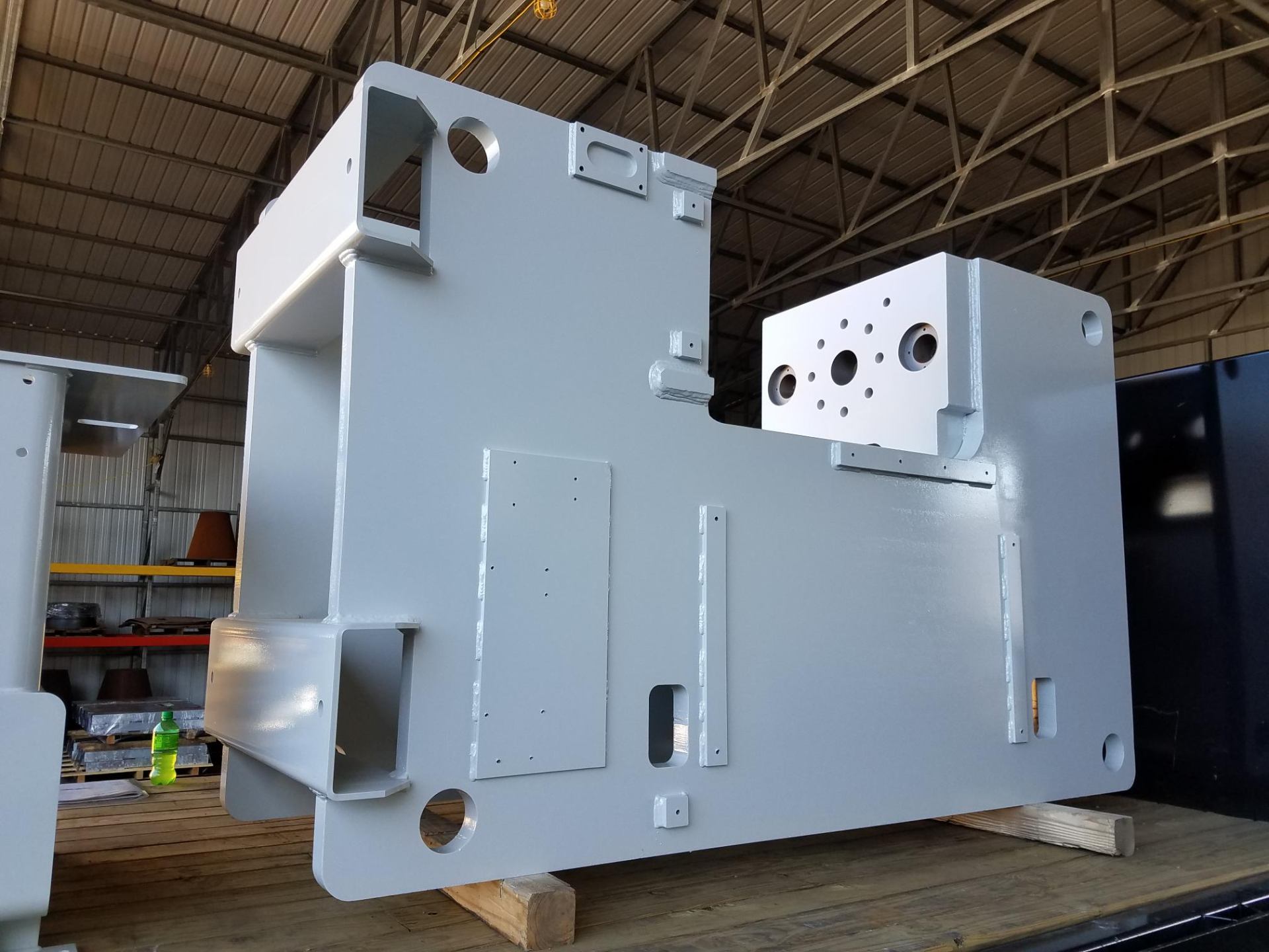 Painted hydraulic press frame