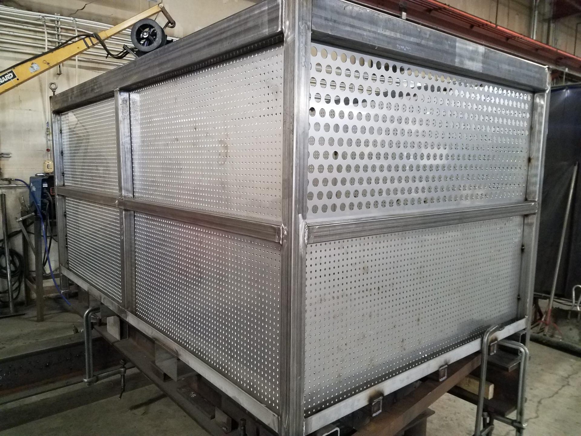Perforated stainless steel enclosure