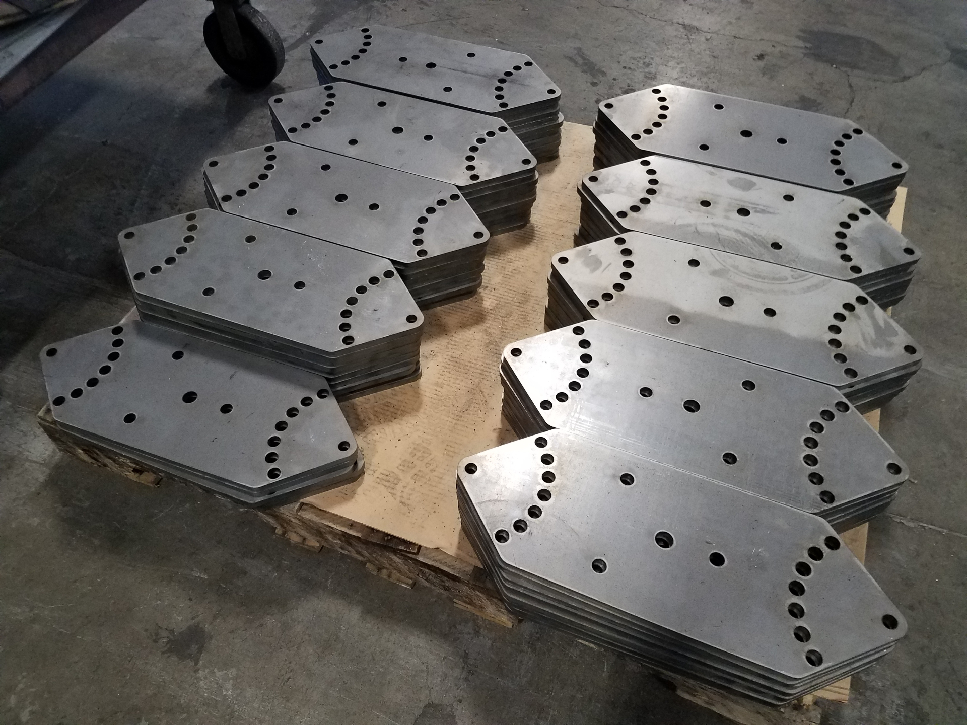 Stacked production plates