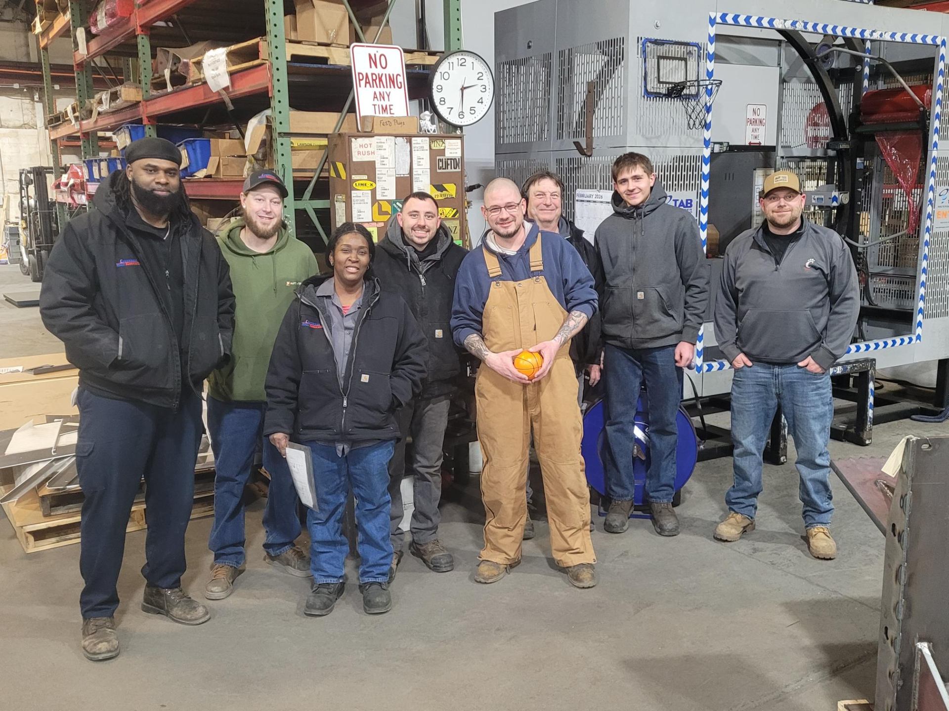 Cincinnati Metal Fabricating crew on the shop floor