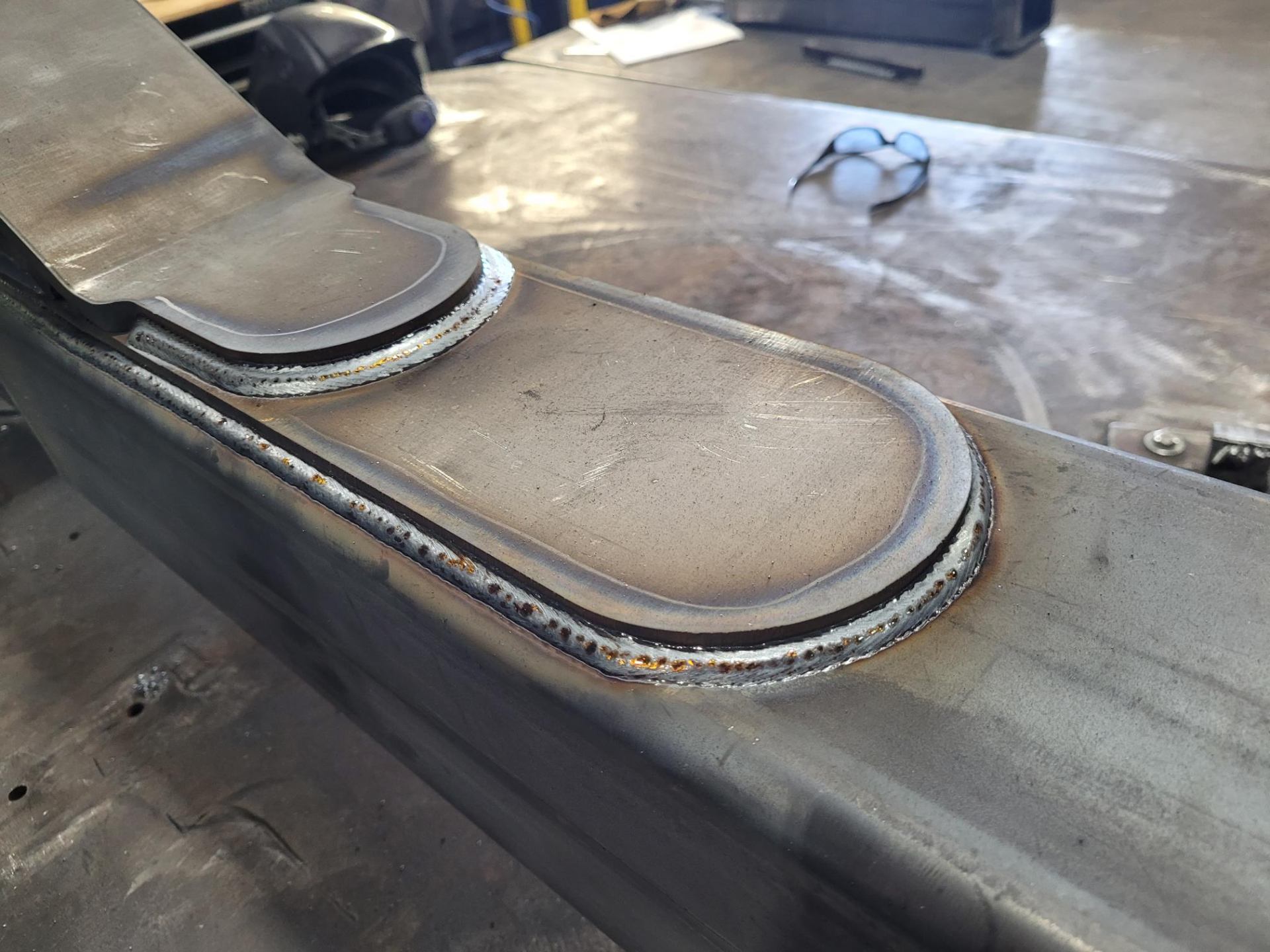 Precision weld bead closeup