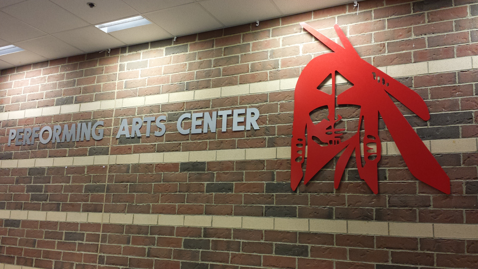 Custom cut aluminum school mascot sign