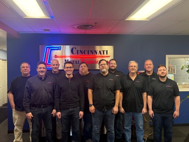 Cincinnati Metal Fabricating customer service and management team