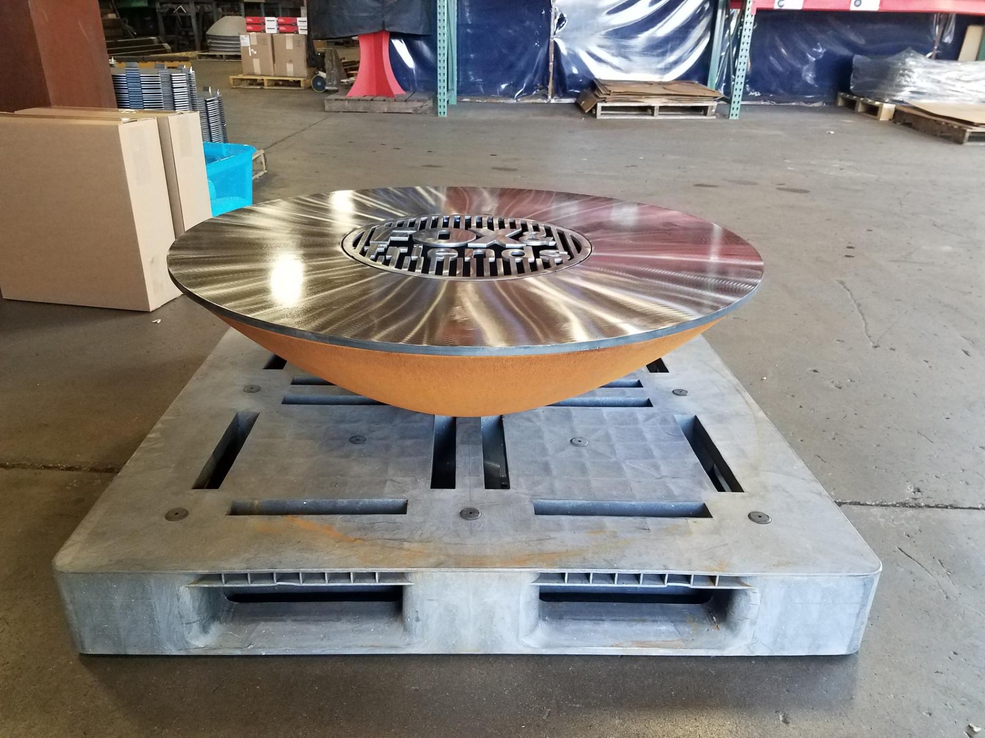 Custom fox fire pit designed and tracked through ERP