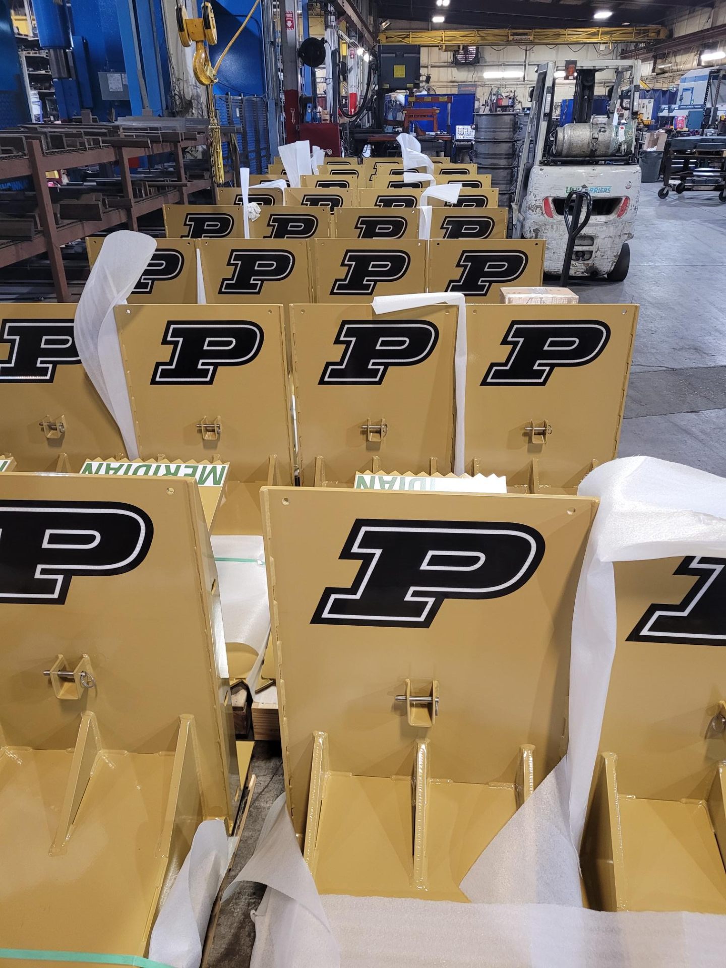 University branded barriers with custom paint